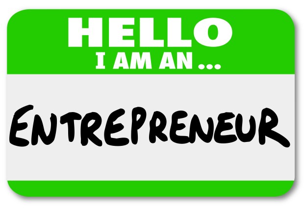 Entrepreneur Name Tag Business Owner Self Employed Your Own Boss